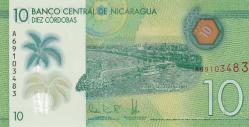 Nikaragua 10 Cordobas Polimer çil