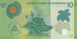 Nikaragua 10 Cordobas Polimer çil