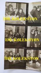 TÜRK SANAT MÜZİĞİ SANATÇISI BEHİYE AKSOY'UN ORİJİNAL AJANS-BASIN FOTOĞRAFI - 18 x 12 cm EBADINDA - BEHİYE AKSOY'UN BERKER İNANOĞLU'YLE EV ORTAMINDA NİKAHLANDIĞI ANLARDA ÇEKİLMİŞ 6 FARKLI KARE TEK FOTOĞRAFTA. HER BİR KARE 5,5 x 5,5 cm EBADINDADIR. 1973