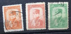 1935 RIZA ŞAH PEHLEVİ İRAN PULLARI DAMGALI p438c