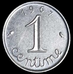 Fransa 1967 1 Centim 1.65gr
