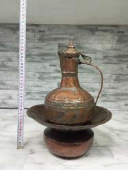 Antika Osmanlı Dönemi Muazzam Nadir Bakır İbrikli Abdestlik
