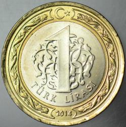 TÜRKİYE CUMHURİYETİ 1 LİRA 2014 ÇİL.