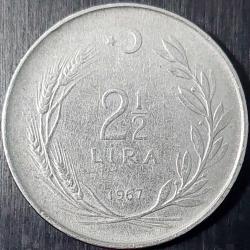 2½ LİRA, 1967 ÇÇT+ (Düz)
