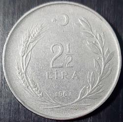 2½ LİRA, 1967 ÇÇT+ (Düz)