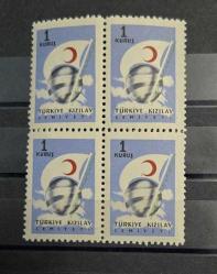 1954 KIZILAY K114 - DÖRTLÜ MNH