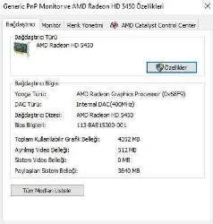 Sapphire Ati Radeon HD5450 512Mb 64Bit DDR2 Ekran Kartı (Sorunsuz , İkinci El)