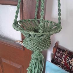 Makrome Örgü Saksılık