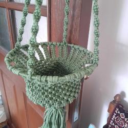 Makrome Örgü Saksılık