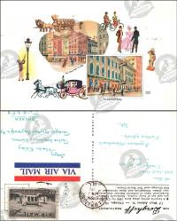 Kartpostal - Amerika - 1940/50: Postadan Geçmiş - The Berghoff Restaurant - Chicago