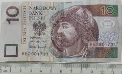 1994 POLONYA 10 ZLOTİ ORİJİNAL KAĞIT PARASI KE2901731 SERİ NOLU ÇOK NADİRDİR