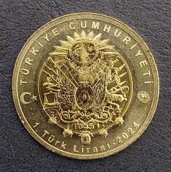 TC, Osm. Padişahları Serisi I. Mehmed (Çelebi) 1389-1421. 1 Türk Lirası. 2024 (ÇİL - Kapsül Korumalı) Bimetal.