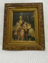 Antika İpek Üzerine baskı tablo(4 Adet)