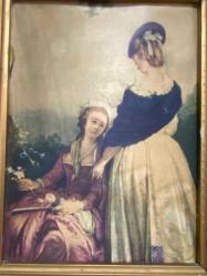 Antika İpek Üzerine baskı tablo(4 Adet)