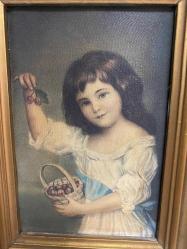 Antika İpek Üzerine baskı tablo(4 Adet)