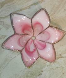 19713-PEMBE RENK YILDIZ AVİZE CAMI