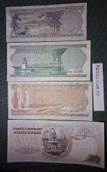 Türkiye Cumhuriyeti - 6.Emisyon/1. 2.ve 3 . Tertip 5 TL./ 10 TL./ 20 TL.50 TL. - 4 Adet /ÇİL/ÇÇT/XF