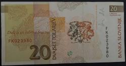 SLOVENYA 20 TOLARJEV 1992..  ÇOK.TEMİZ KAĞIT PARA RESİMDEKİ ÜRÜN