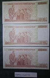 Türkiye Cumhuriyeti - 7. Emisyon/ 3. Tertip - 100.000 TL.- 3 Adet /ÇİL/UNC