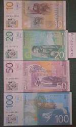 SERBİA/SIRBİSTAN-2013/2014 -10 /20/50 VE 100 DİNAR-ÇİL/UNC