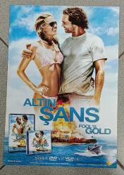 FİLM (DVD /VCD) TANITIM AFİŞİ * ÇİFT YÜZLÜ AFİŞ * FOOL'S GOLD (ALTIN ŞANS) / MONTANA SKY * 34x48 CM