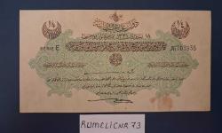 OTTOMAN EMPIRE / OSMANLI İMP.- 1/4  LİRA - 1915/1331 - ÇÇT/XF - Sultan Mehmed Reşad