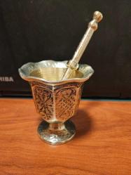 PİRİNÇ İŞLEMELİ HAVAN  ( Orta boy )