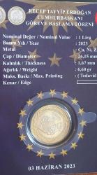 2023 GÖREVE BAŞLAMA TEDAVÜL HATIRA 1 LİRA YENİ TİP KAPSÜLLÜ KİTİNDE