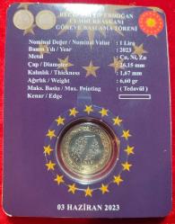 2023 GÖREVE BAŞLAMA TEDAVÜL HATIRA 1 LİRA YENİ TİP KAPSÜLLÜ KİTİNDE