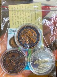 1996 Habitat II ''Kent Zirvesi İstanbul'' Kız Kulesi Gümüş-Bronz Hatıra Para Seti+Nasreddin Hoca Kazan Doğurdu Hatıra Parası