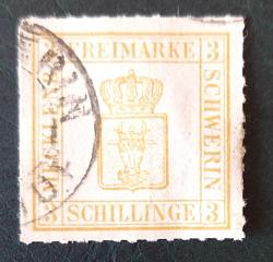 LOT.68 » ESKI Almanya, Mecklenburg-Schwerin, 1864 Arması 3 Sch