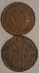 YUGOSLAVYA 1965 20 PARA