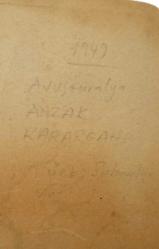 Avustralya Anzak Karargahı'nda Türk Subayları  1949  Ölçü: 21x27 cm.