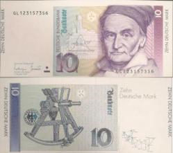 ALMANYA 10 MARK (2 adet)  ERÖR ÇİL 1993 ///// ÇT+ 1991