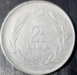 2½ LİRA, 1971 ÇA (Ters)