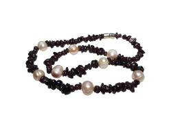 İNCİ VE LAL TAŞLI ÖZEL YAPIM GERDANLIK