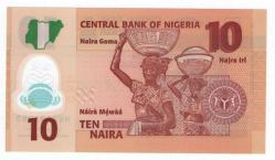 Nijerya 2022 Yılı 10 Naira ÇİL (Polimer)