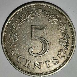 MALTA  1972   5 CENT