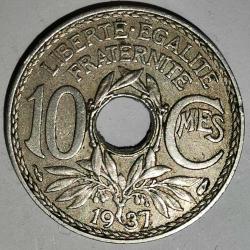 FRANSA  1937    10   CENTIMES
