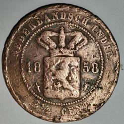 HOLLANDA  DOĞU HİNT ADALARI  1858     2,5  CENT