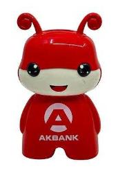 AKBANK KUMBURİK PELERİNLİ NADİR KUMBARA - 16 CM UZUNLUK