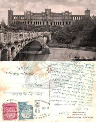 Almanya, Münih, Maximilianeum, Kartpostal, 1958: Tarihî yapı ve çevresini gösteren postadan geçmiş orijinal kartpostal.