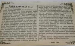 1 Mart 2006-Orijinal Takvim Yaprağı-Doğum Günü-Söz,Nişan,Nikâh,Düğün ve Önemli Günler Hediyesi-Bizim Anadolu Takvimleri-Ayet-Hadis(Zümer:11)(Irak konusunda verilen tezkere reddedildi(2003))-Aziz,Hale-Yaşama Yönelik Tavsiyeler-Ömer B. Hattab