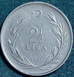 2½ LİRA, 1972 ÇA (Düz)