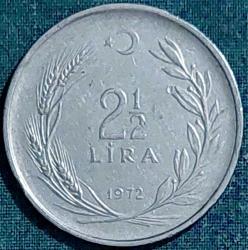 2½ LİRA, 1972 ÇA (Düz)