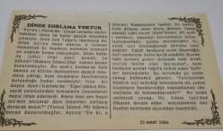 22 Mart 2006-Orijinal Takvim Yaprağı-Doğum Günü-Söz,Nişan,Nikâh,Düğün ve Önemli Günler Hediyesi-Bizim Anadolu Takvimleri-Ayet-Hadis(Bakara:219)(Filistin'in Manevi lideri Şeyh Ahmed Yasin hunharca şehid edildi(2004))-Cevad,Latife-Dinde Zorlama Yoktur