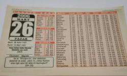 26 Mart 2006-Orijinal Takvim Yaprağı-Doğum Günü-Söz,Nişan,Nikâh,Düğün ve Önemli Günler Hediyesi-Bizim Anadolu Takvimleri-Ayet-Hadis(Cin:25)(Yavuz Sultan Selim Memluk Devletine son verdi(1517))-Ebubekir,Macide-Devlet