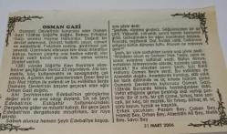 31 Mart 2006-Orijinal Takvim Yaprağı-Doğum Günü-Söz,Nişan,Nikâh,Düğün ve Önemli Günler Hediyesi-Bizim Anadolu Takvimleri-Ayet-Hadis(Hicr:99)(Romanya yolcu uçağı düştü:60 ölü (1995))-Enis,Meliha-Osman Gazi