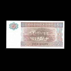 MYAMMAR (1996) - 5 Kyat (ÇİL 10/10)