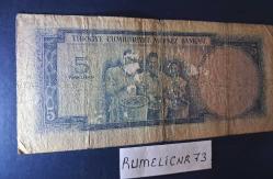 Türkiye Cumhuriyeti - 5.Emisyon / 1. Tertip - 5 Lira - SERİ: C3 053548 - TEMİZ